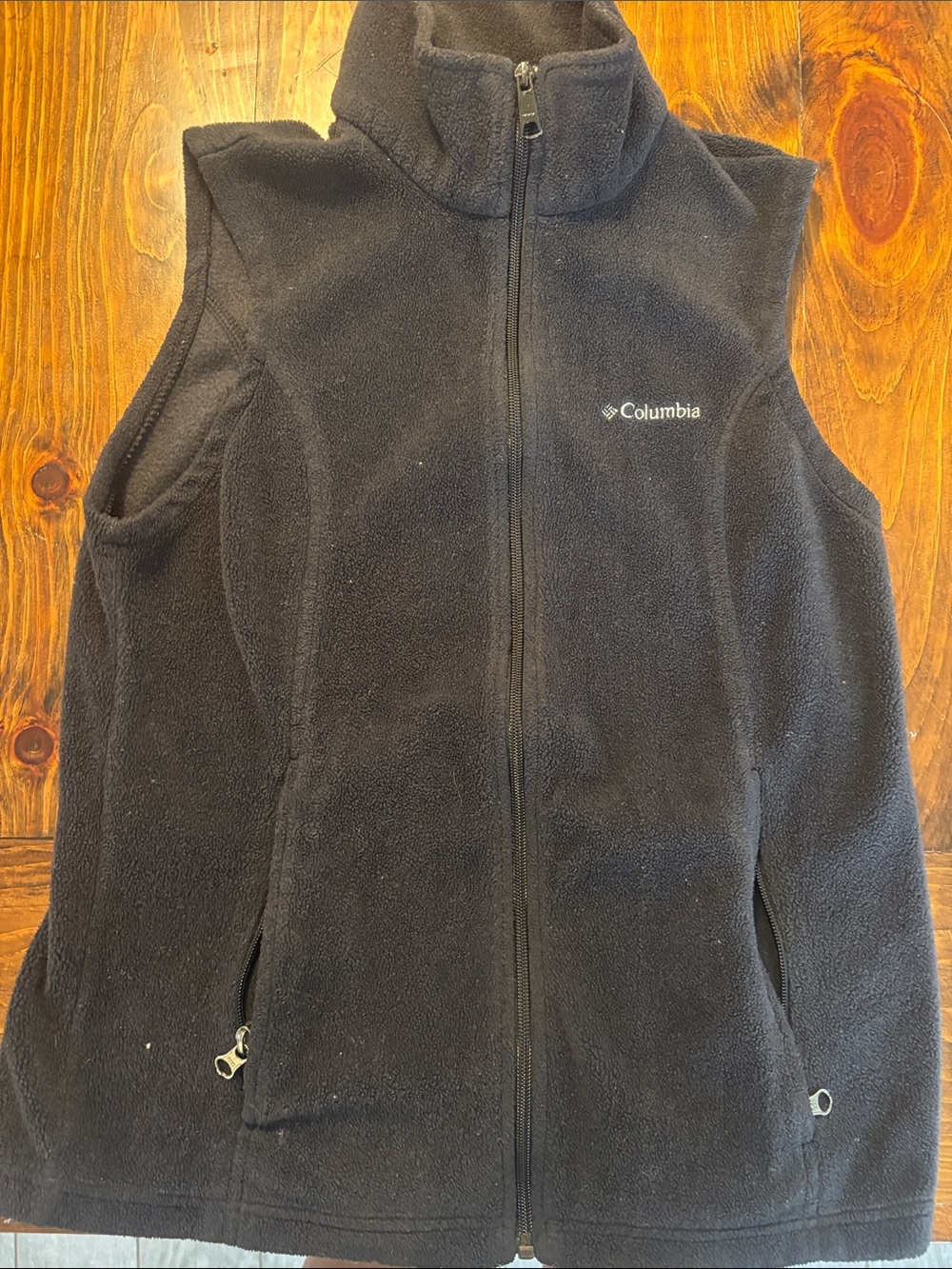 Columbia Black Full-Zip Fleece Vest